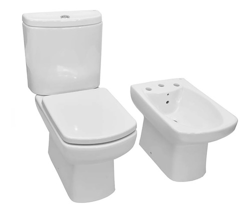 Combo Roca Dama Senso Inodoro Deposito Bidet Asiento