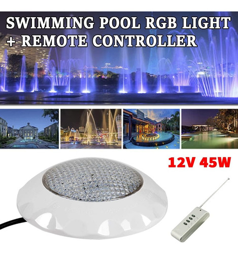 Lampara Para Piscina 45w 12v Luz 7 Colores 560led