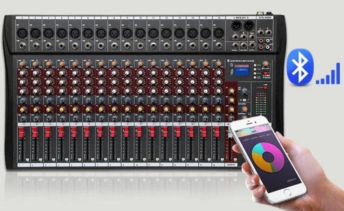 Consola De Mezcla De Bluetooth De Audio De Audio De 16 De 16