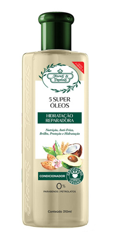 Kit Flores E Vegetais 5 Super Óleos Shampoo + Condicionador