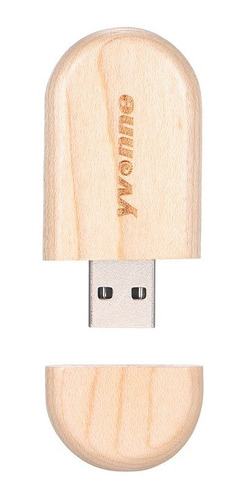 Memorias Usb Personalizada En Madera De 16gb Tipo Òvalo