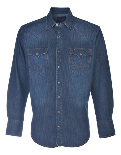 Camisa Vaquera Hombre Wrangler Manga Larga Ro41