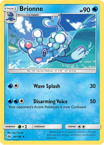 Cartas Pokemon Brionne 40/149 Reverse Sum