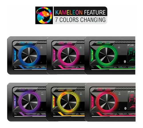 Imagen 2 de 6 de Autoestèreo Con Bluetooth Soundstream 23b Iliminación Usb Sd