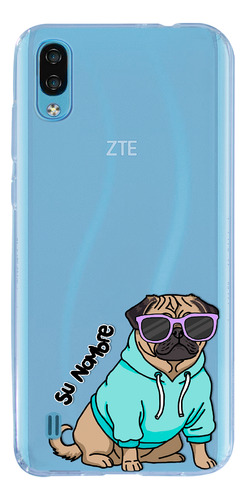 Funda Para Zte Para Mujer Perrito Cool Pug Personalizado