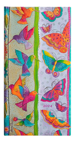 Paperblanks Agenda 2024 Semanal 18x9,5 cm Mariposas 0437-0