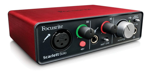 Preamplificador Microfono Focusrite Scarlett Solo Usb Rojo S