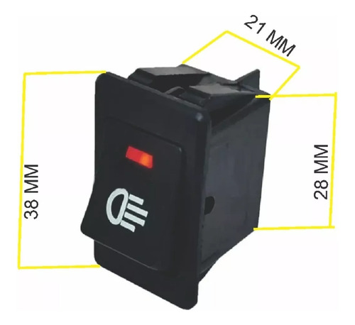 Botón Pulsador Genérica Balancin 835-110 Led 12v 20a
