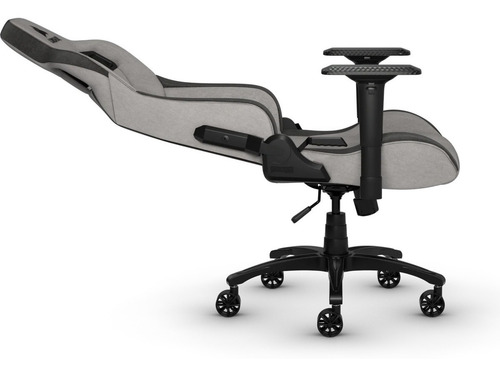 Silla de escritorio Corsair T3 Rush gamer ergonómica gris y charcoal con tapizado de tela