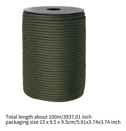 Cuerda De Paracaídas Paracord De 100 M, Cuerda Para Verde