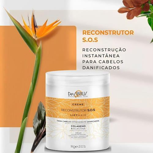 Mascara Creme Cabelo Seco E Quebrado Danificado Elástico