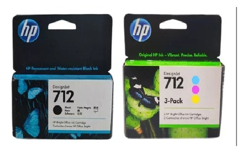 Kit 4 Cartuchos De Tinta 712 C/preto 38ml Hp T210 T250 T650