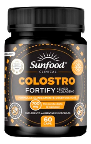Colostro Fortify + Zinco + Colageno 60 Caps Sunfood