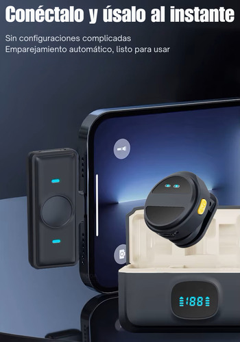 2 Micrófonos Lavalier Solapa Usb-c Estuche Forma Boton