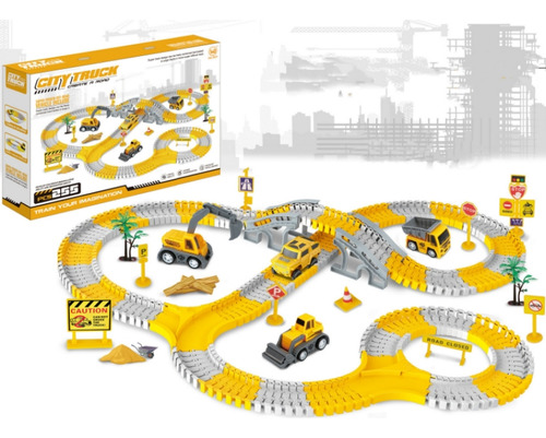 Juguete De Juego Assembly Road Track De 255 Piezas