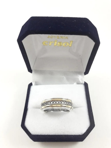 Anillo Mujer Plata 900 Y Oro 9k