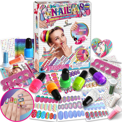 Toy Unicorn Nail Art Para Niñas De 7 A 12 Años, Funkidz Tama