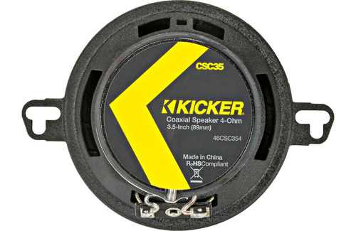 Bocinas Kicker De 3.5 Pulgadas 46csc354 Csc35 Cs Series 2 Vias 90w Max 30w Rms Color Gris Oscuro 2 Bocinas