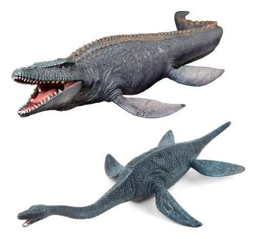 Juego De 2 Juguetes De Dinosaurios Mosasaur Plesiosaur