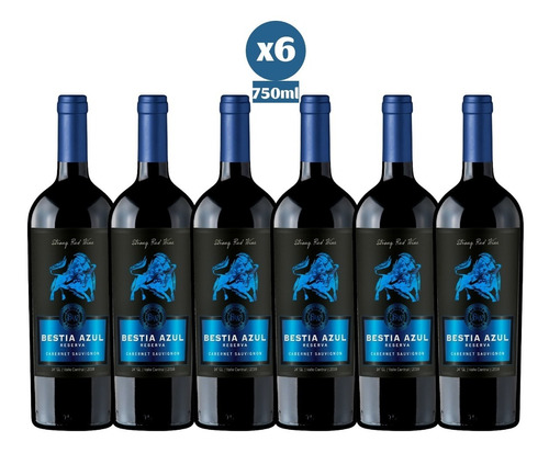 6x Vino Bestia Azul Reserva Cabernet Sauvignon 