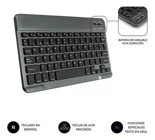 Funda Estuche Tablet De 9 A 10 Pulgadas Teclado Bluetooth