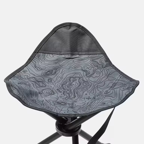 Silla Trípode De Camping Quechua Compacto Y Ligero Gris