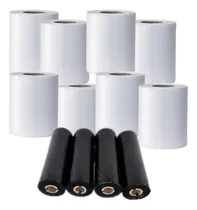 Comprar Kit 8 Rolos Etiquetas 100x150mm Couchê Serrilha + 4 Ribbons