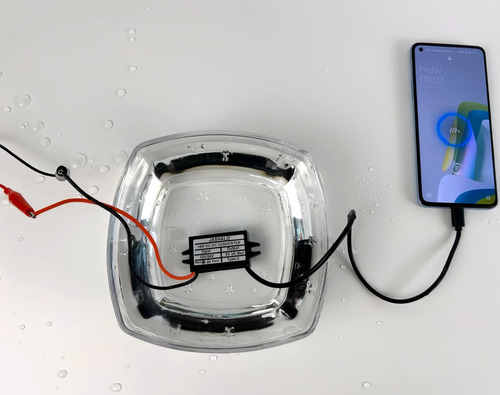 Convertidor Dc-dc Jashalo Impermeable De 12 V/24 V A 5 V Usb