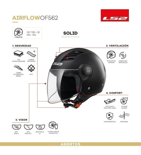 Imagen 8 de 8 de Casco Moto Abierto Ls2 562 Metropolis Cuota Devotobikes