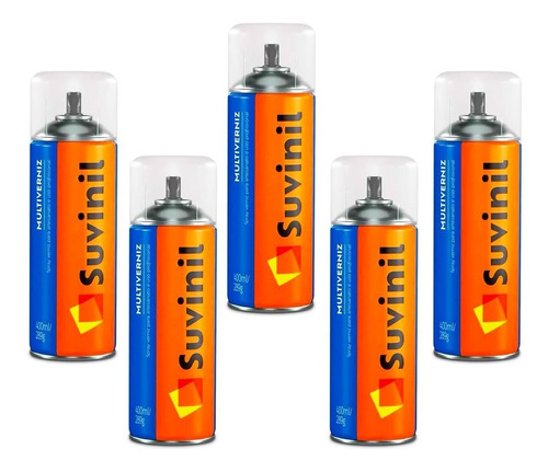 Kit 5x Verniz Spray N. Brilhante - Automotivo, Arte. Suvinil