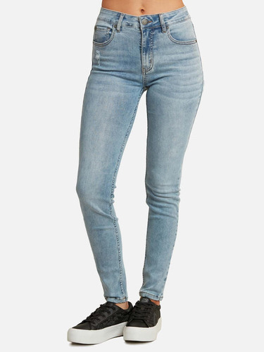 Jeans Light Diamond Azul Mujer Maui And Sons