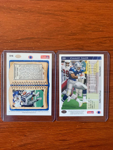 1993 Upper Deck 2 Tarjetas Emmitt Smith (Usado)