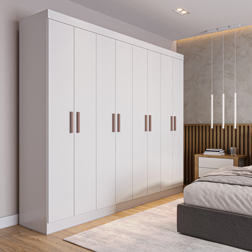 Guarda Roupa Casal 8 Portas 4 Gavetas Paris Espresso Móveis