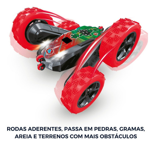 Carrinho Flipcar Remoto Luzes Som Giro Radical Polibrinq