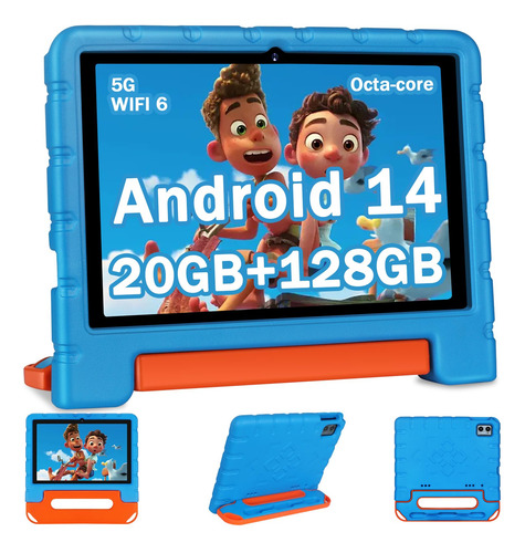 Tableta Infantil Ziovo 2025 De 10 Pulgadas Con Android 14, 2