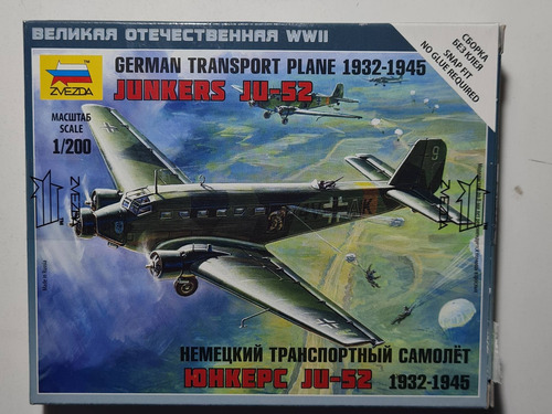 Zvezda Junkers Ju-52 1/200 Rdelhobby Mza