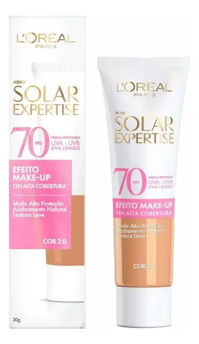 Protetor Solar L'Oréal Paris Expertise Efeito Make-Up Fps70 Cor - foto 1