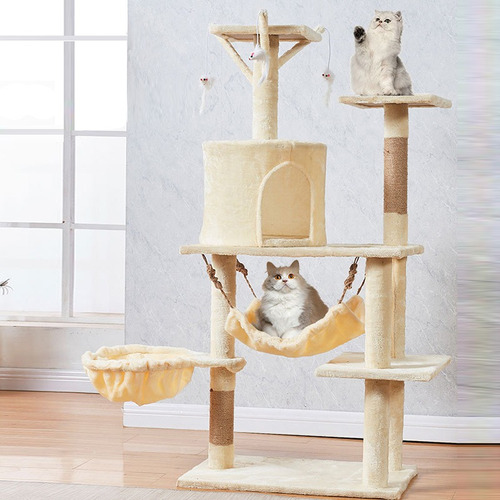 Torre Castillo Rascador Interactivo Tipo Arbol Para Gatos