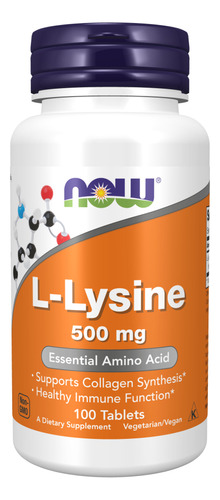 Now Foods - L-Lysine 500 mg 100 Tablets