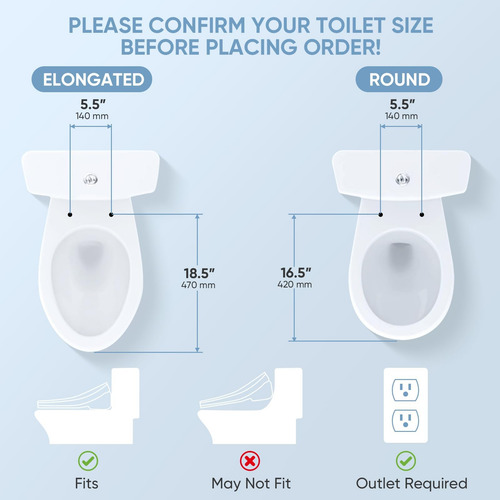 Asiento De Inodoro Inteligente De Leivi Electric Bidet Con Y