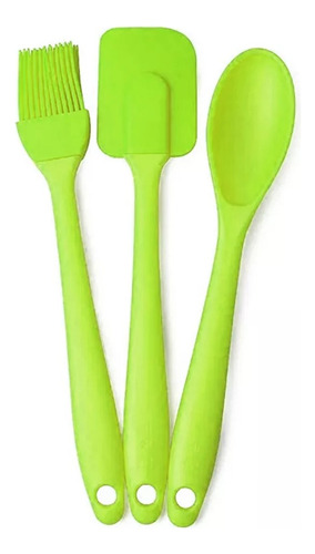 Set Utensilios Cocina Silicona Cuchara Espátula Pincel