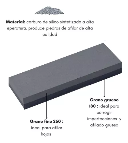 Piedra Afilar Cuchillos Doble Afilador Fino Grueso 2 En 1