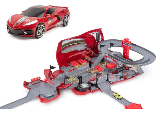 Corvette 2 En 1. Micromachines Corvette Convertible A Pista
