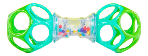 Sonajero Texturizado Transparente Para Bebe Con Cuentas Colorido Liso