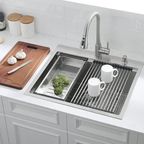 Imagen 2 de 10 de Pileta De A.inox 64x49x22 + Accesorios - Cagliari