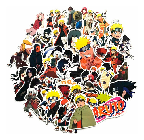 63pzs Lote Pegatinas Sasuke Naruto Shippuden Anime Sticker F Color Colores