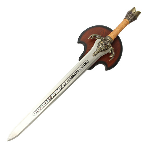 Espada Del Padre De Conan Con Grabado Y Base Unica En Ml