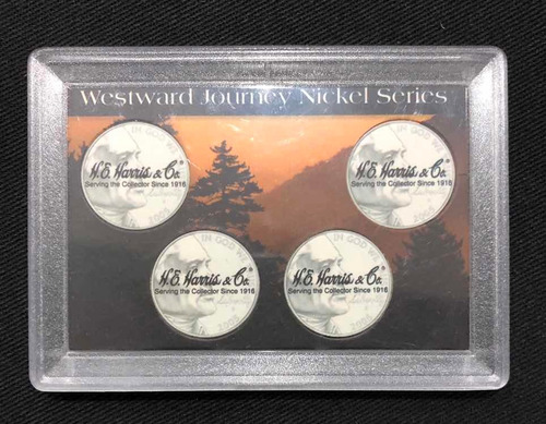 Imagen 2 de 3 de Blister Monedas Niquel - Eeuu - Westward - 5 Cents - Oceano