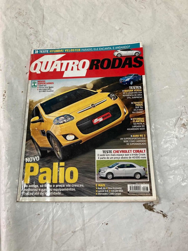 Revista 4 Rodas Novo Palio Veloster Versa E Cobalt Prius