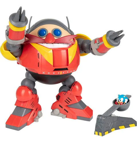 Figura Oficial Jakks Sonic Batalla Robot Gigante Eggman